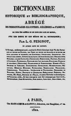 1822 peignot dictionnaire