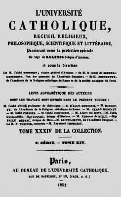 1852 univesite catholique