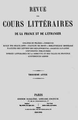 1866 revue cours littéraires