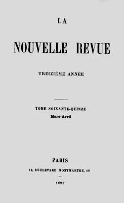 1892 nouvelle revue