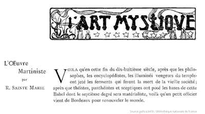 1901.Les Partisans.oeuvre.martiniste