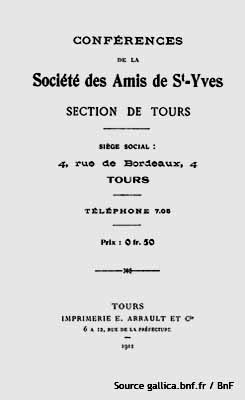1911.Conférences de la Société des amis de St Yves