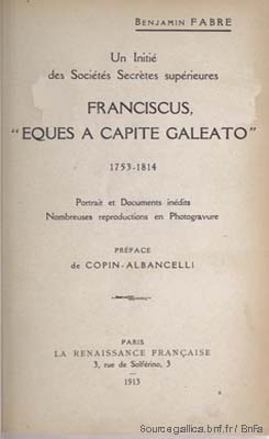 1913.Franciscus eques a capite galeato