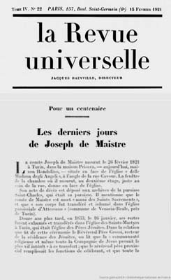 1921.La Revue universelle
