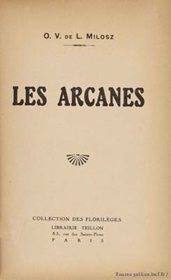 1927.Les Arcanes O V Milosz Oscar bpt6k10733929