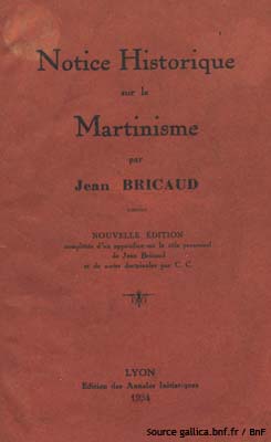 1934.Bricaud.Notice historique sur le martinisme