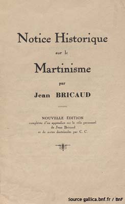 1934.Bricaud.Notice historique sur le martinisme1