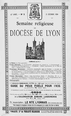 1934.Semaine religieuse du diocese Lyon