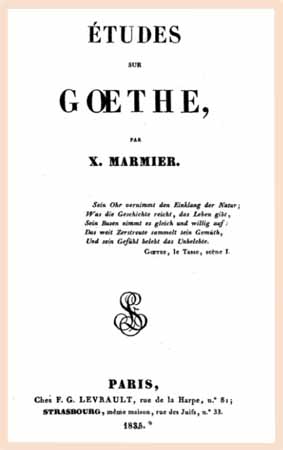 1835 etudes sur goethe