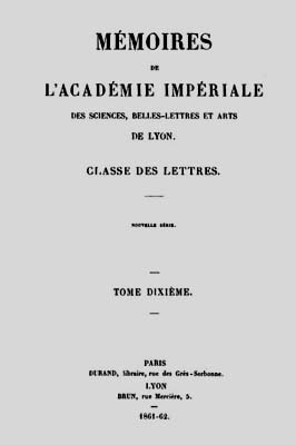 1861 62 memoires academie lyon