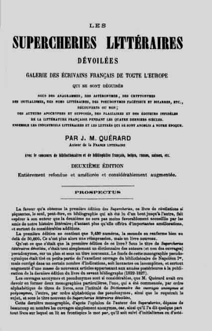 1865 Querard supercheries
