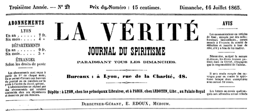 La Vérité - Journal du Spiritisme – n° 21 – Dimanche, 16 juillet 1865 la_verite_lyon_1865-07-16_sm11