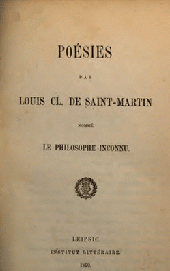 Poésies de Louis-Claude de Saint-Martin